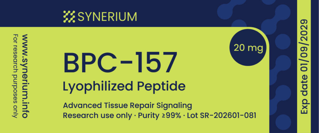 BPC-157 20 mg label