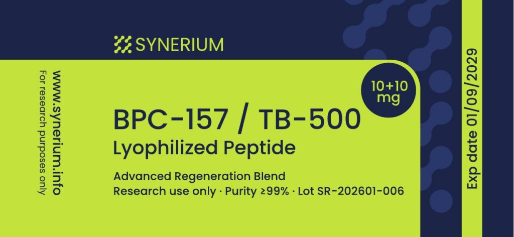 BPC-157 + TB-500 10mg + 10mg label