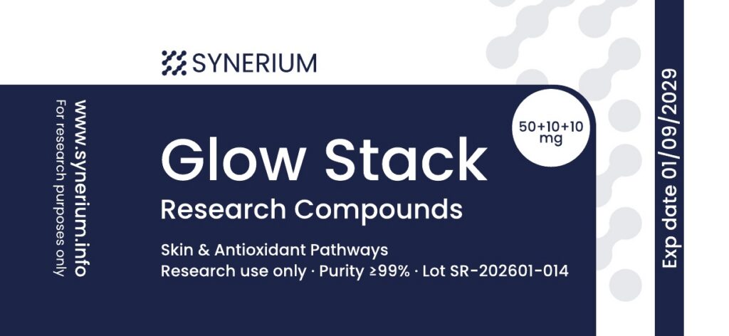 Glow Stack 50mg + 10mg + 10mg label